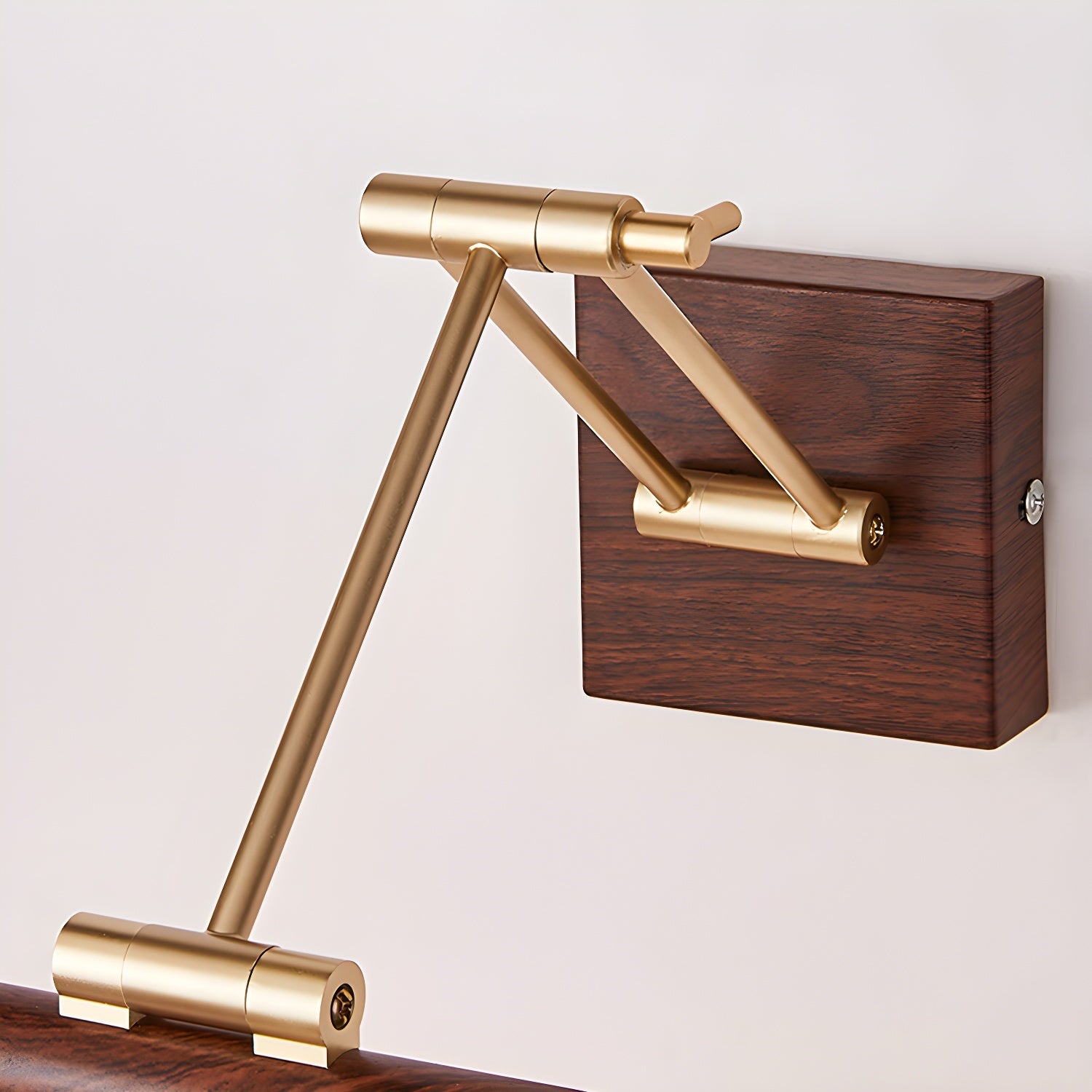 Nøordka Light Bespoke Wall Light Fixture Walnut Tone Linear Contemporary Wall Light