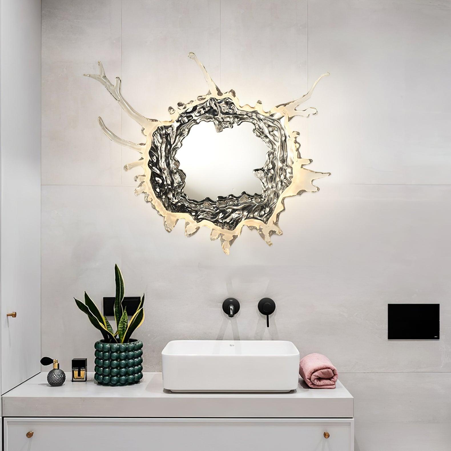 Nøordka Light Bespoke Wall Light Fixture Water Drop Contemporary Mirrored Glass Wall Sconce