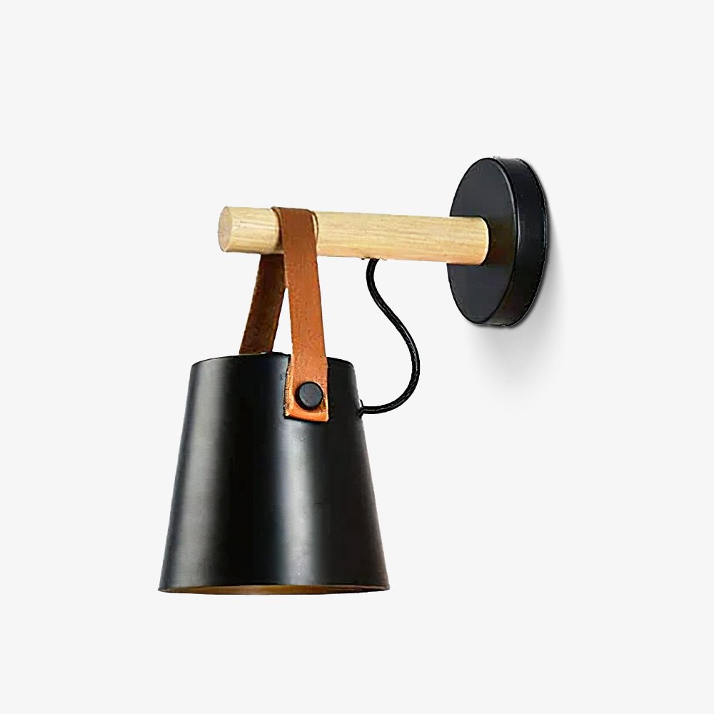 Nøordka Light Bespoke Wall Light Fixture Wooden Conical Nordic Inspired Wall Light