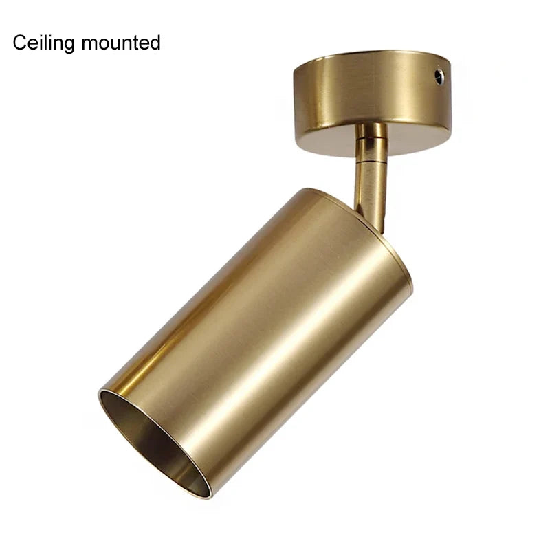 Nøordka Light Ceiling Light Fixtures 1 Ceiling Mounted Gold & Black Spotlight Ceiling Track Lighting Fixture