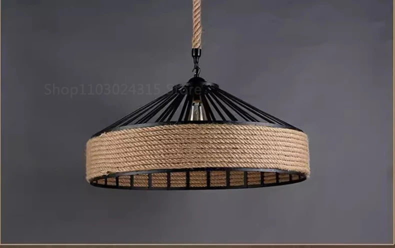 Nøordka Light Ceiling Light Fixtures 12" Classical Hemp Rope Pendant Light