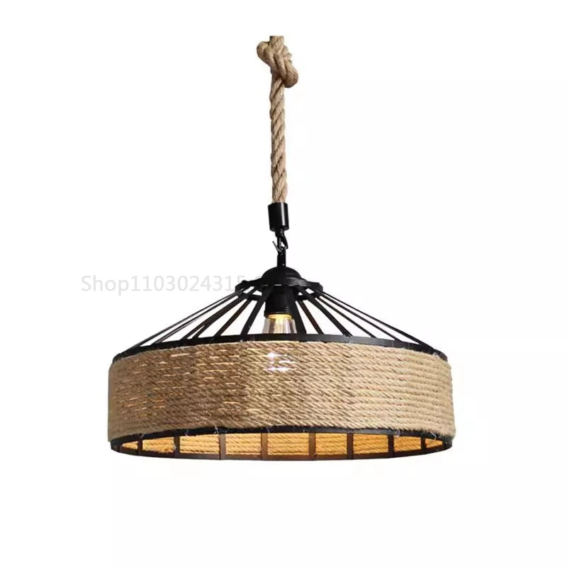 Nøordka Light Ceiling Light Fixtures 12" Classical Hemp Rope Pendant Light