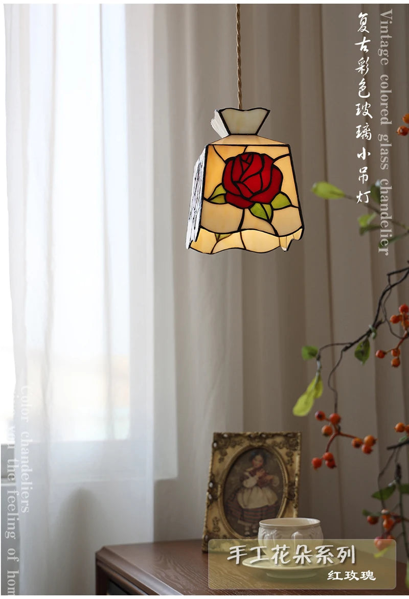 Nøordka Light Ceiling Light Fixtures A Colorful Stained Glass Pendant Light Fixture