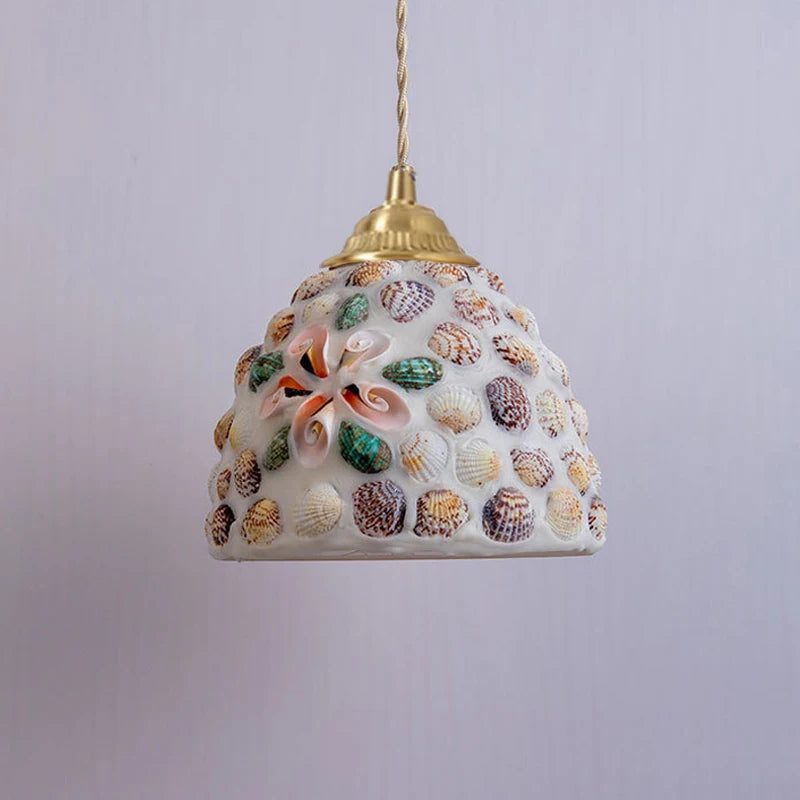 Nøordka Light Ceiling Light Fixtures A / Warm White Mediterranean Sea Shell Pendant Light Fixture