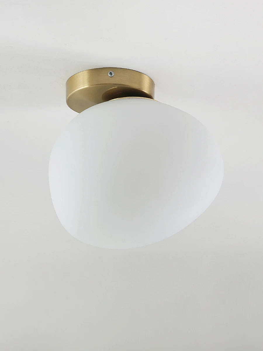 Nøordka Light Ceiling Light Fixtures Artistic Egg Bulb Wall Light Fixture in White Acrylic Shade