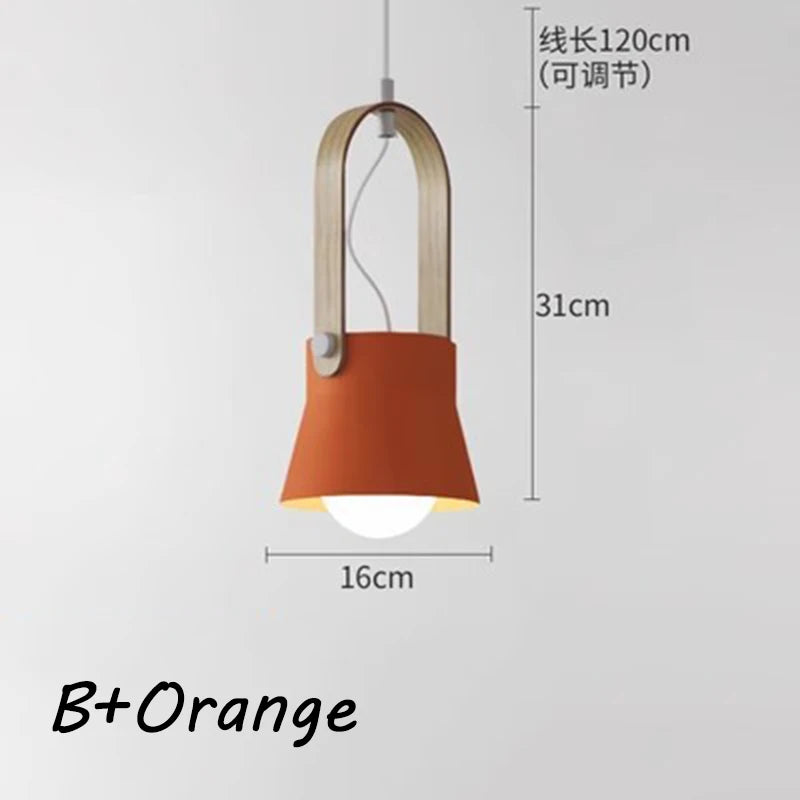 Nøordka Light Ceiling Light Fixtures B6 Macaron Bucket Style Pendant Light Fixture