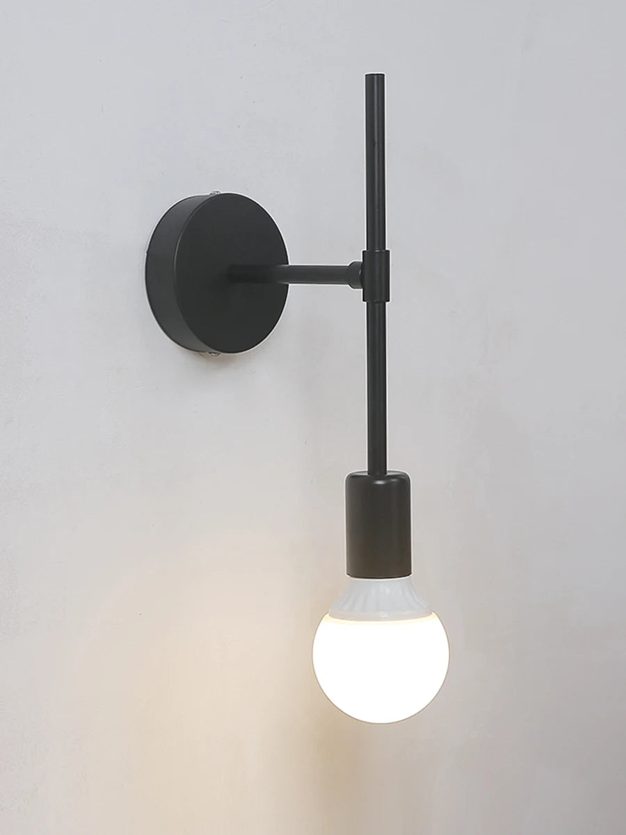 Nøordka Light Ceiling Light Fixtures Black Iron & Glass Wall Lamp Light Fixture