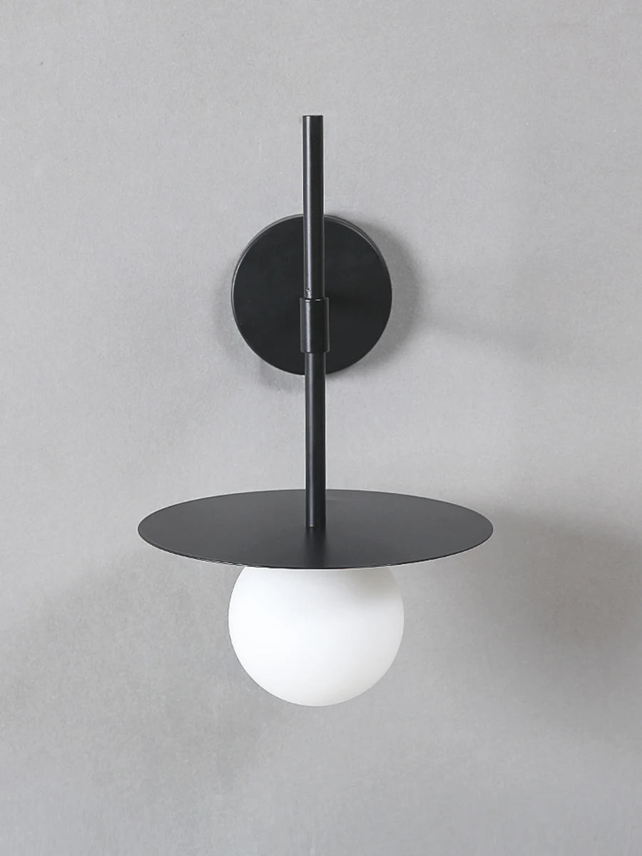 Nøordka Light Ceiling Light Fixtures Black Iron & Glass Wall Lamp Light Fixture