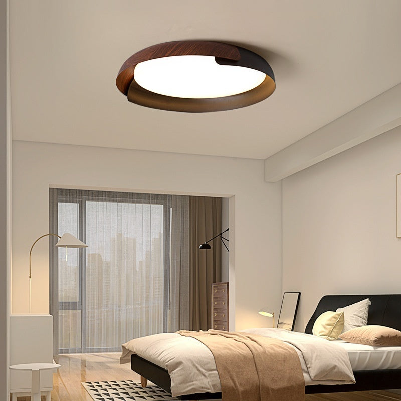 Nøordka Light Ceiling Light Fixtures Black Walnut / 3 Color / 16.5" Nordic Flush-Mount Ceiling Light for Bedroom