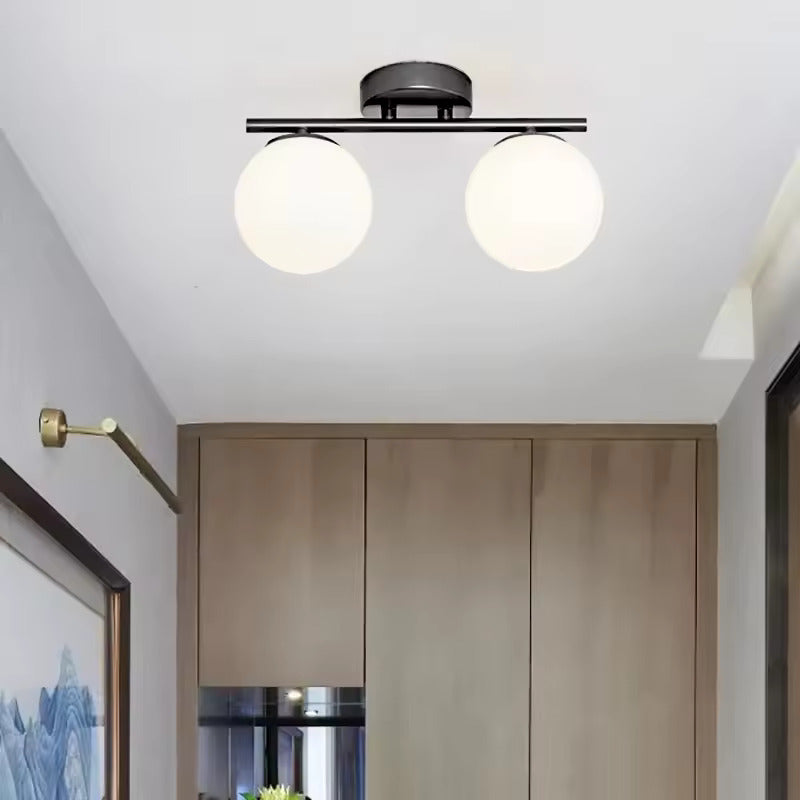 Nøordka Light Ceiling Light Fixtures Black Warm Light Modern Simplicity Flush-Mount Ceiling Light for Living Spaces