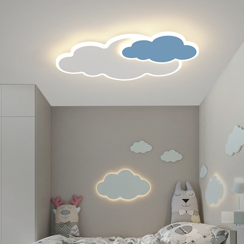 Nøordka Light Ceiling Light Fixtures Blue / Dimmable / 18" Modern Simple Cloud Flush-Mount Ceiling Light