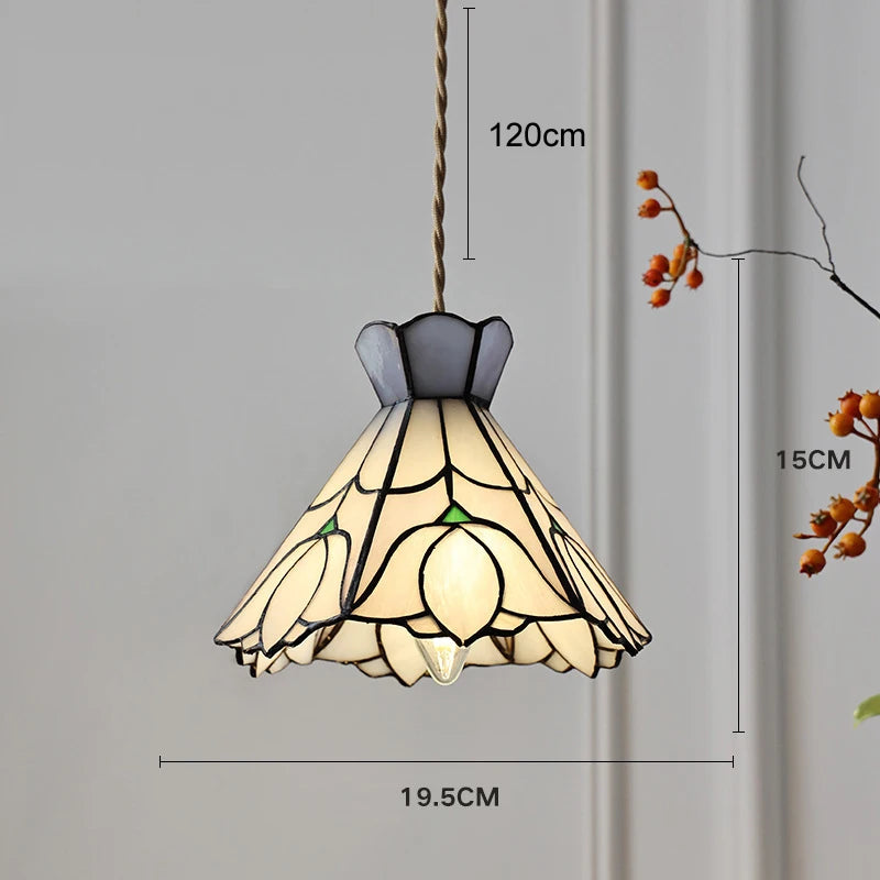 Nøordka Light Ceiling Light Fixtures C Colorful Stained Glass Pendant Light Fixture