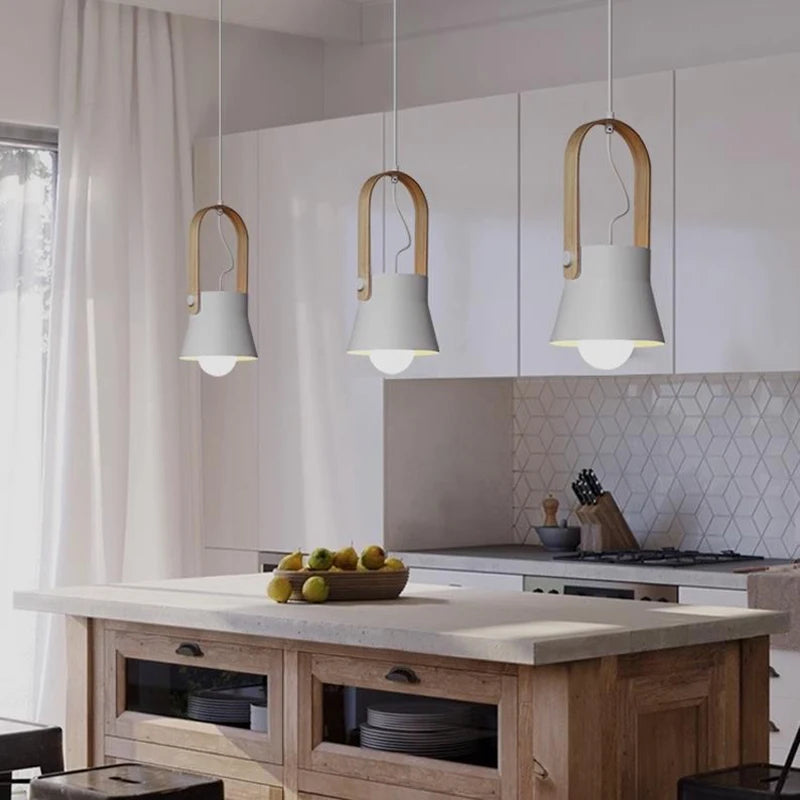 Nøordka Light Ceiling Light Fixtures C2 Macaron Bucket Style Pendant Light Fixture