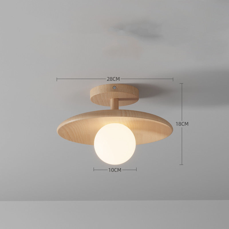 Nøordka Light Ceiling Light Fixtures Ceiling Large Warm Light Simple Personality Log Wind Flush-Mount Ceiling Light