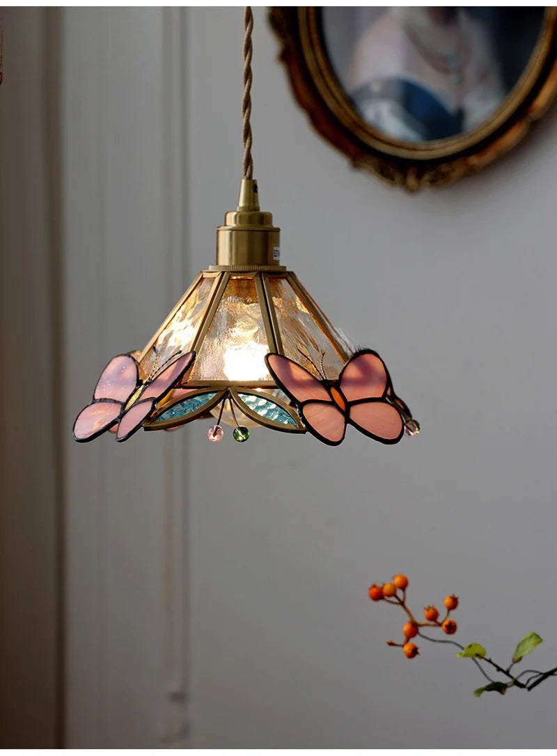 Nøordka Light Ceiling Light Fixtures Color Tiffany Glass Industrial Loft Pendant Light Fixture