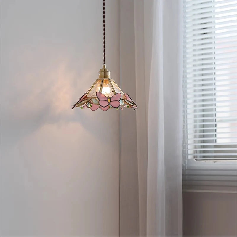 Nøordka Light Ceiling Light Fixtures Color Tiffany Glass Industrial Loft Pendant Light Fixture