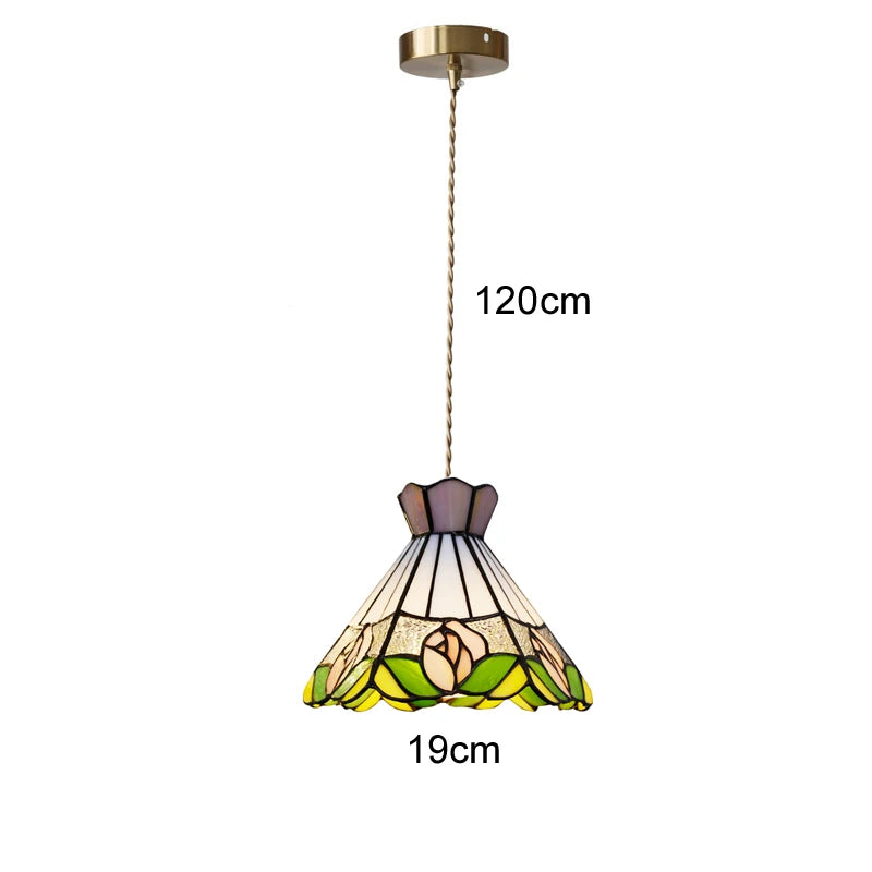Nøordka Light Ceiling Light Fixtures Colorful Stained Glass Pendant Light Fixture