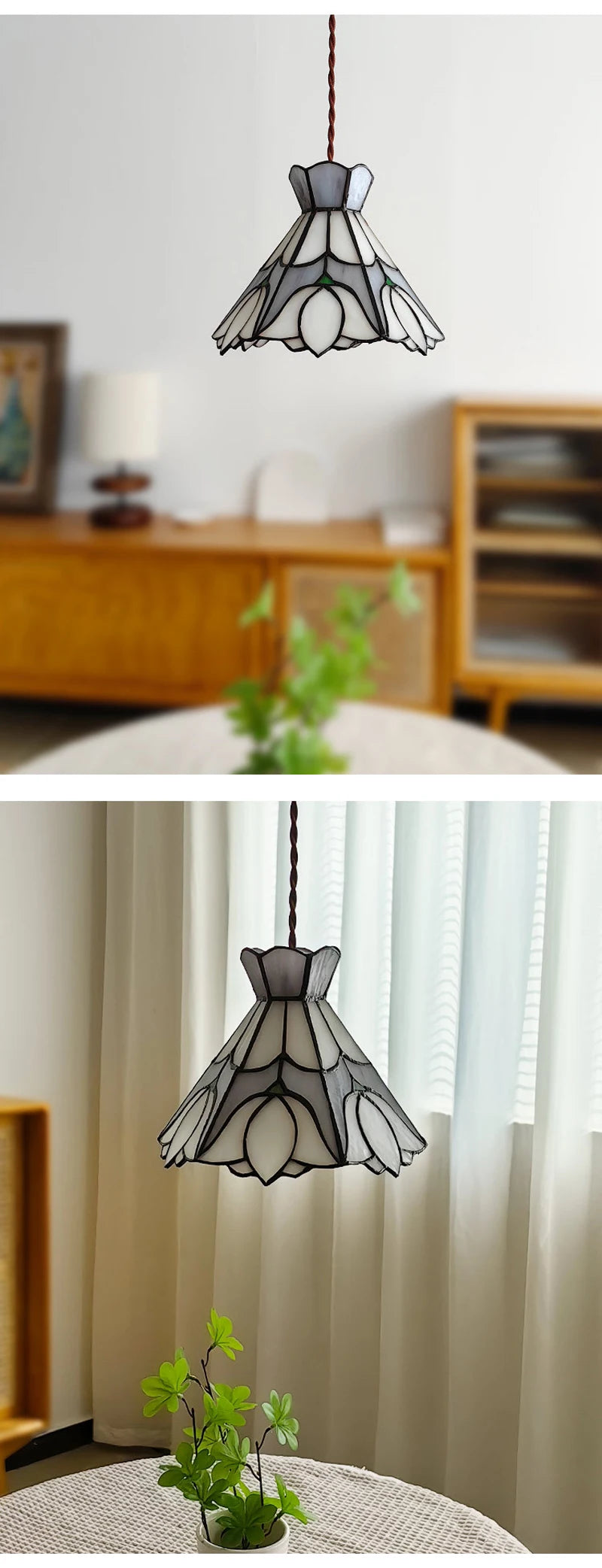 Nøordka Light Ceiling Light Fixtures Colorful Stained Glass Pendant Light Fixture