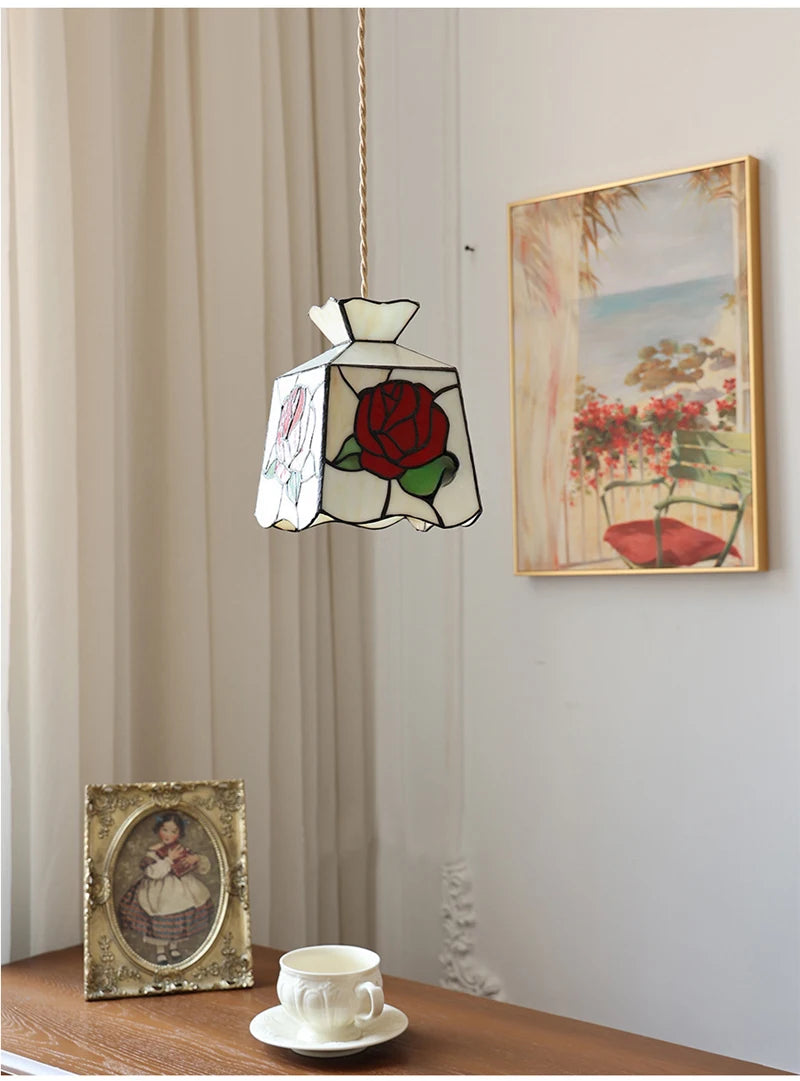 Nøordka Light Ceiling Light Fixtures Colorful Stained Glass Pendant Light Fixture