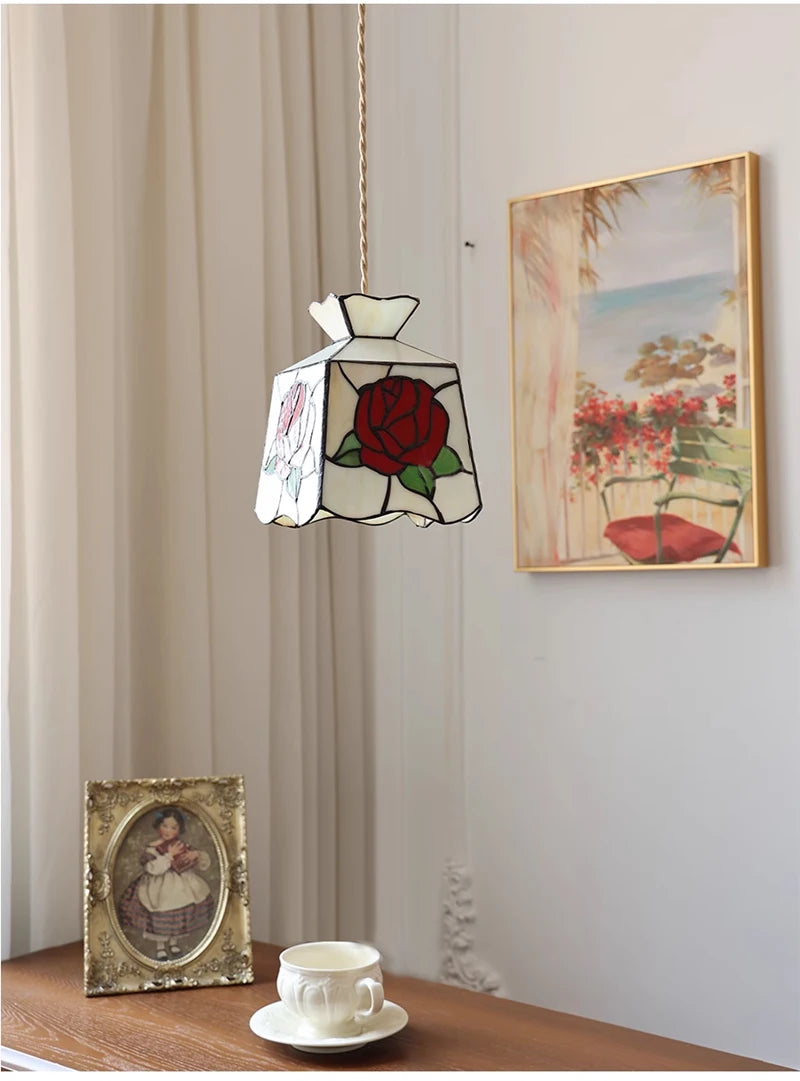 Nøordka Light Ceiling Light Fixtures Colorful Stained Glass Pendant Light Fixture