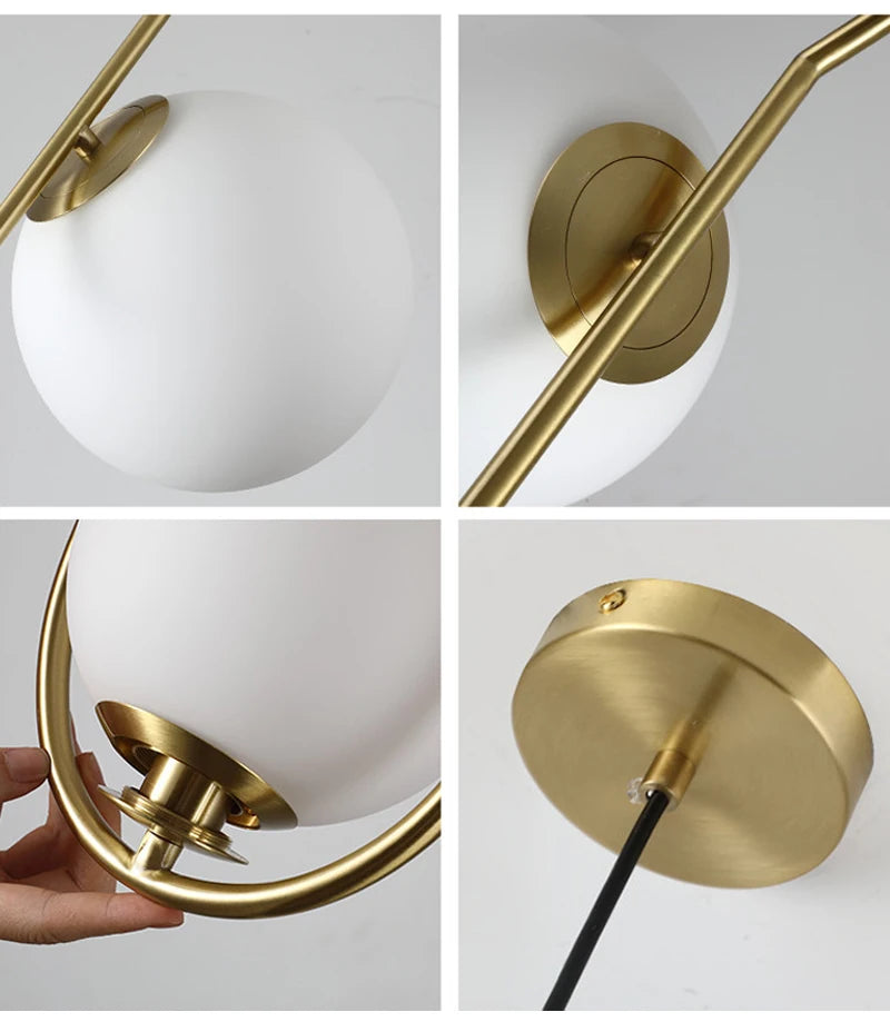 Nøordka Light Ceiling Light Fixtures Contemporary Round Glass Ball Pendant Light Fixture