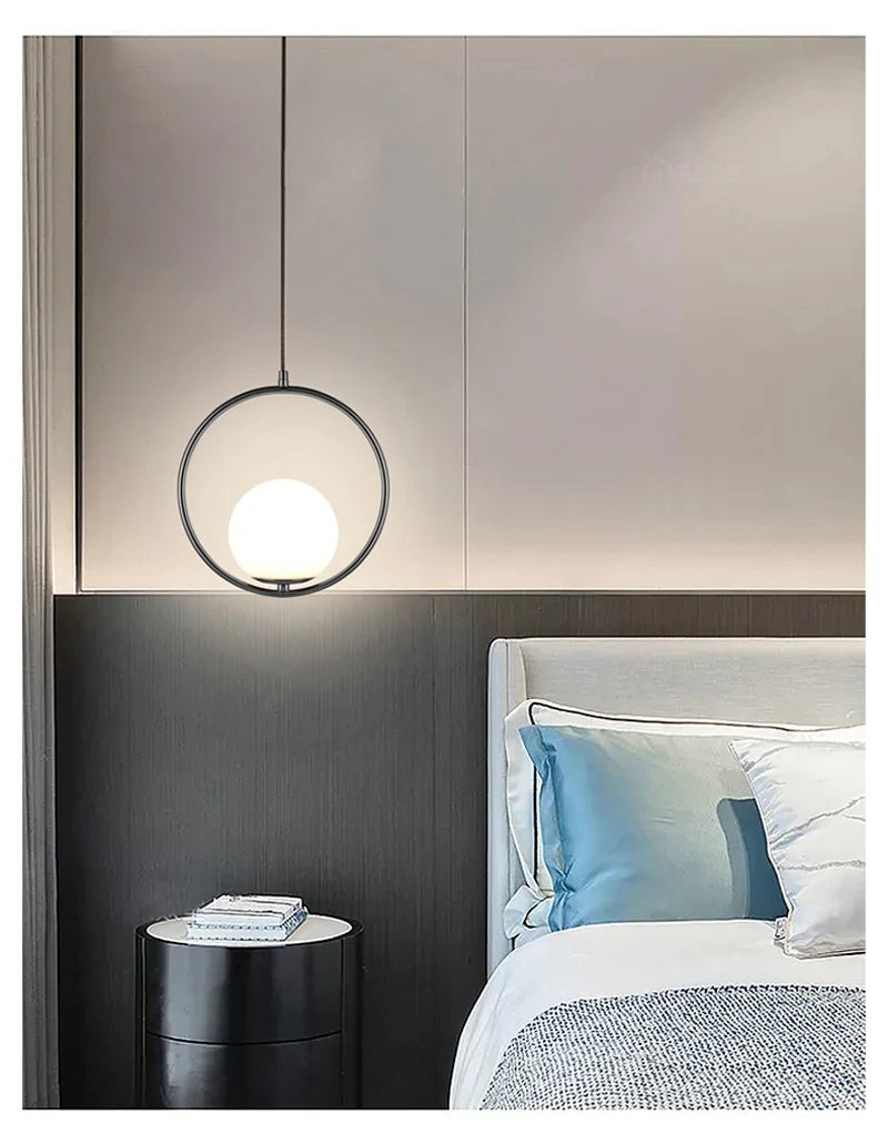 Nøordka Light Ceiling Light Fixtures Contemporary Round Glass Ball Pendant Light Fixture
