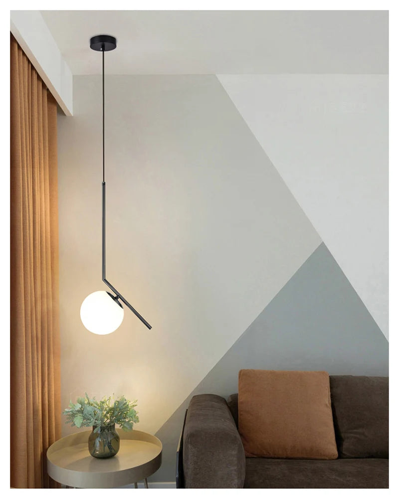 Nøordka Light Ceiling Light Fixtures Contemporary Round Glass Ball Pendant Light Fixture