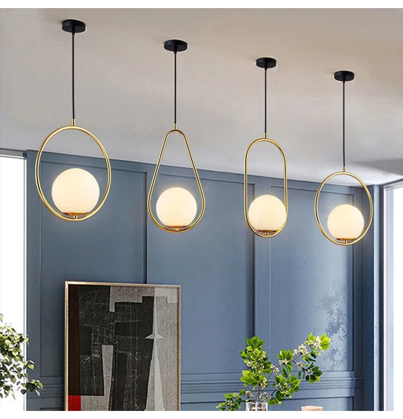 Nøordka Light Ceiling Light Fixtures Contemporary Round Glass Ball Pendant Light Fixture
