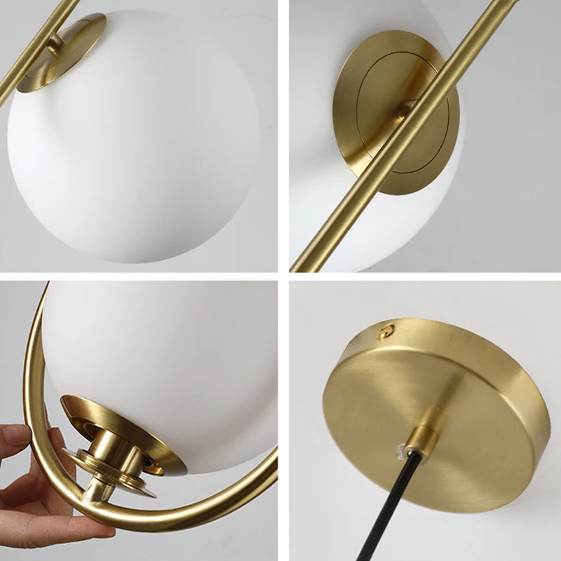 Nøordka Light Ceiling Light Fixtures Contemporary Round Glass Ball Pendant Light Fixture