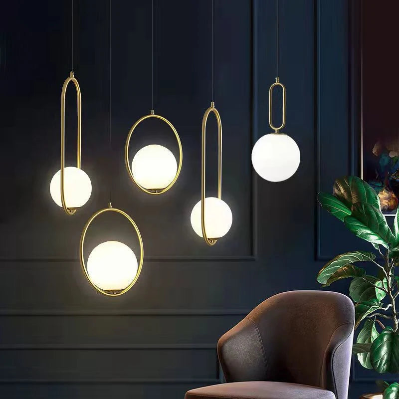 Nøordka Light Ceiling Light Fixtures Contemporary Round Glass Ball Pendant Light Fixture