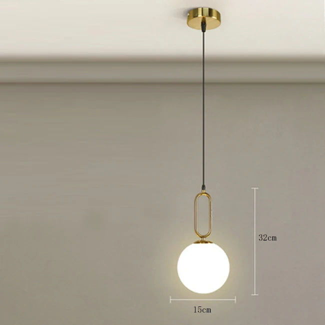 Nøordka Light Ceiling Light Fixtures F style Gold / Warm White Nordic Circular Globe Pendant Light Fixture