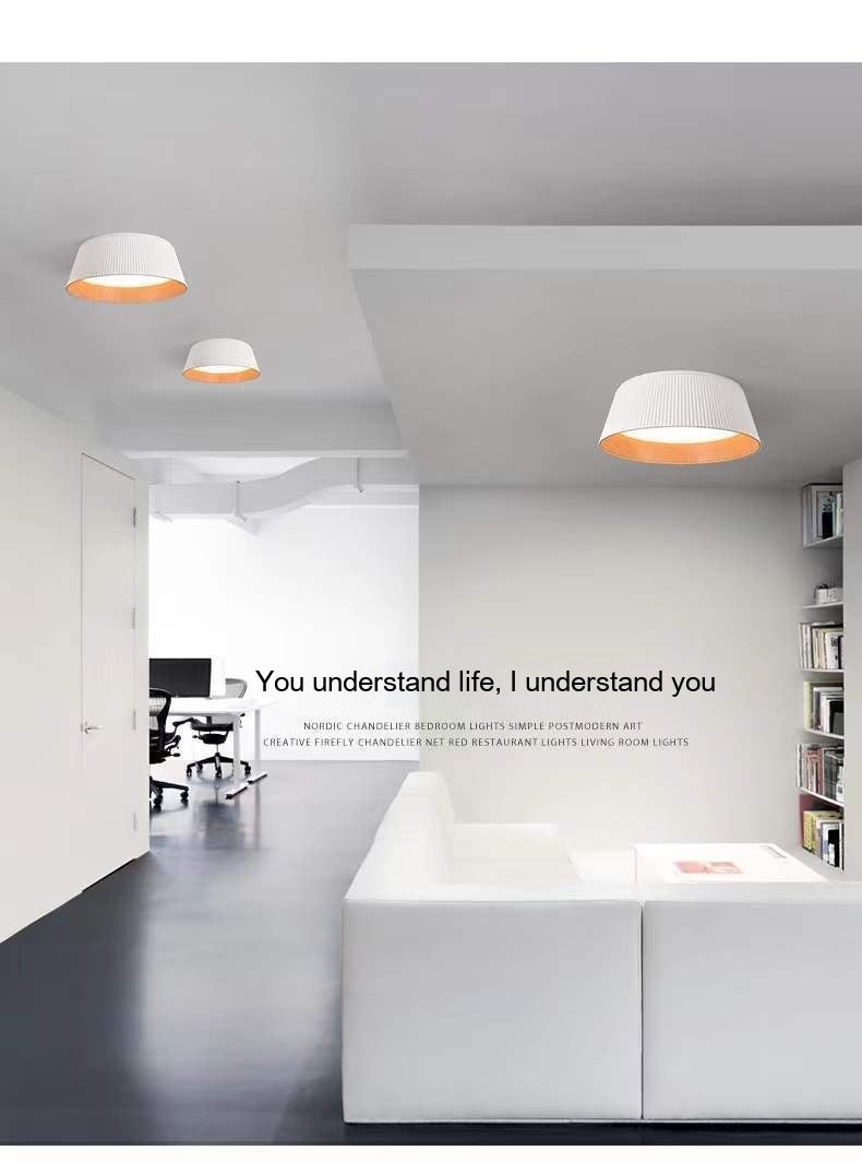 Nøordka Light Ceiling Light Fixtures Full Spectrum Flush-Mount Ceiling Light Italian Minimalistic