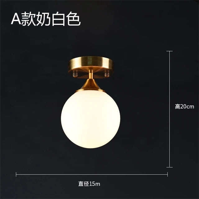 Nøordka Light Ceiling Light Fixtures Glass Globe Flush-Mount Ceiling Light Fixture
