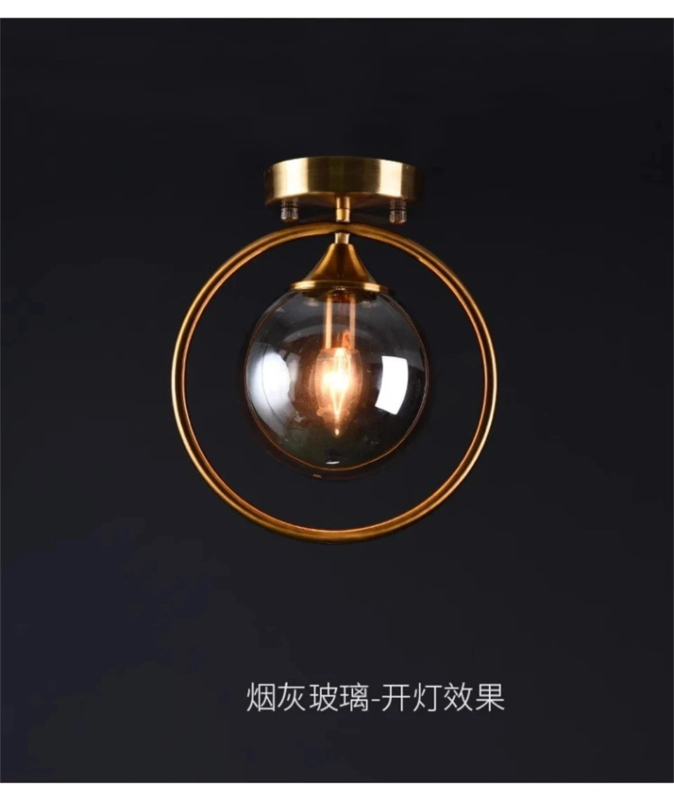 Nøordka Light Ceiling Light Fixtures Glass Globe Flush-Mount Ceiling Light Fixture