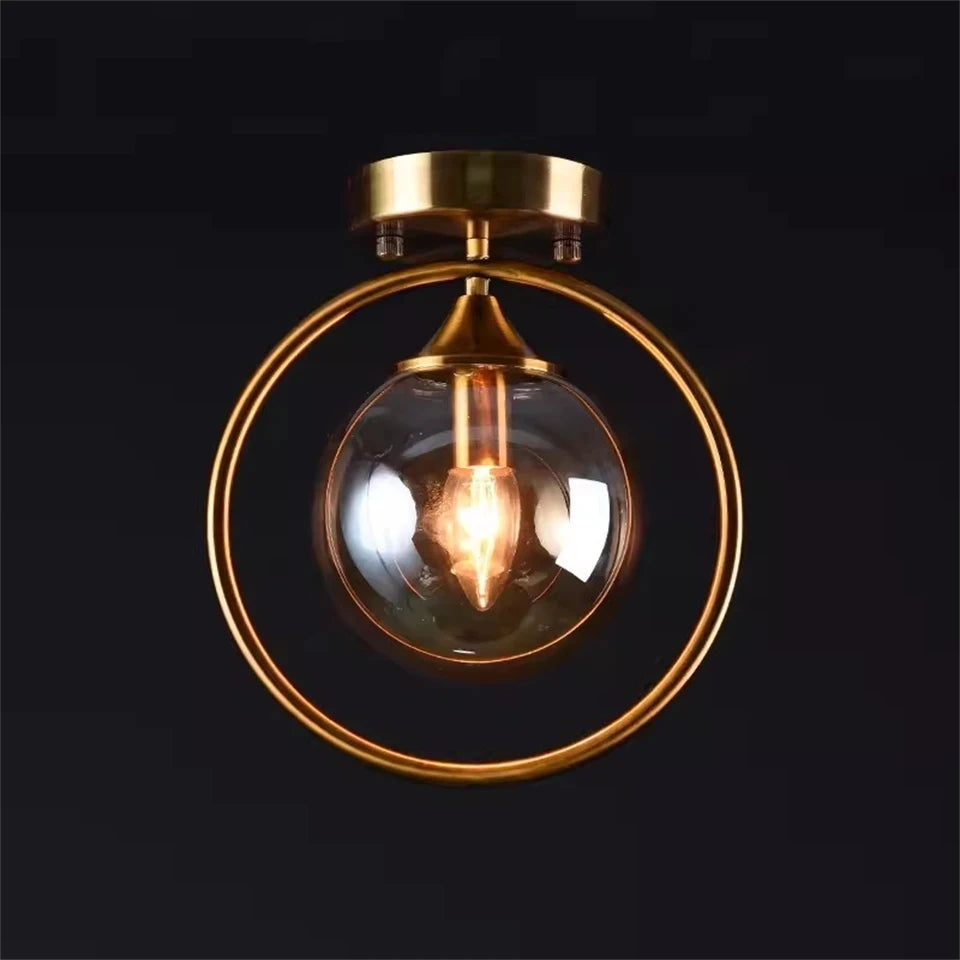 Nøordka Light Ceiling Light Fixtures Glass Globe Flush-Mount Ceiling Light Fixture