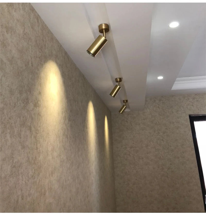 Nøordka Light Ceiling Light Fixtures Gold & Black Spotlight Ceiling Track Lighting Fixture