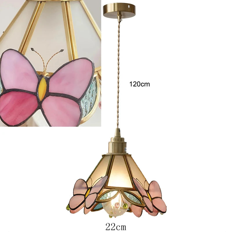 Nøordka Light Ceiling Light Fixtures I Color Tiffany Glass Industrial Loft Pendant Light Fixture