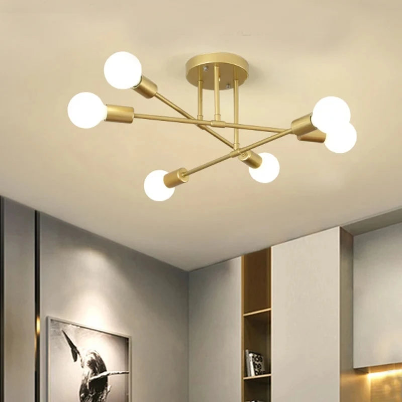 Nøordka Light Ceiling Light Fixtures Iron Mid Century Modern Flush Mount Ceiling Light