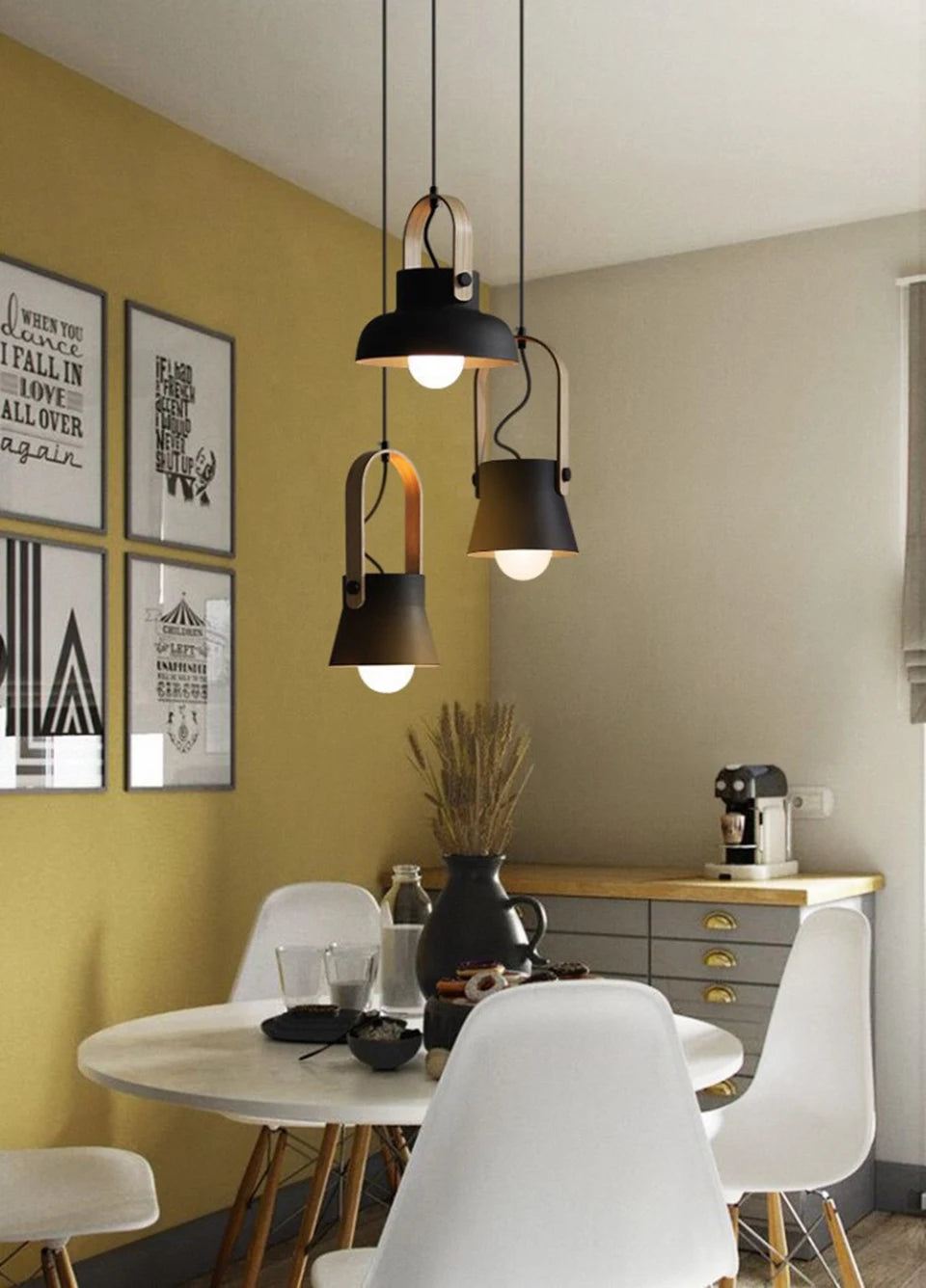 Nøordka Light Ceiling Light Fixtures Macaron Bucket Style Pendant Light Fixture