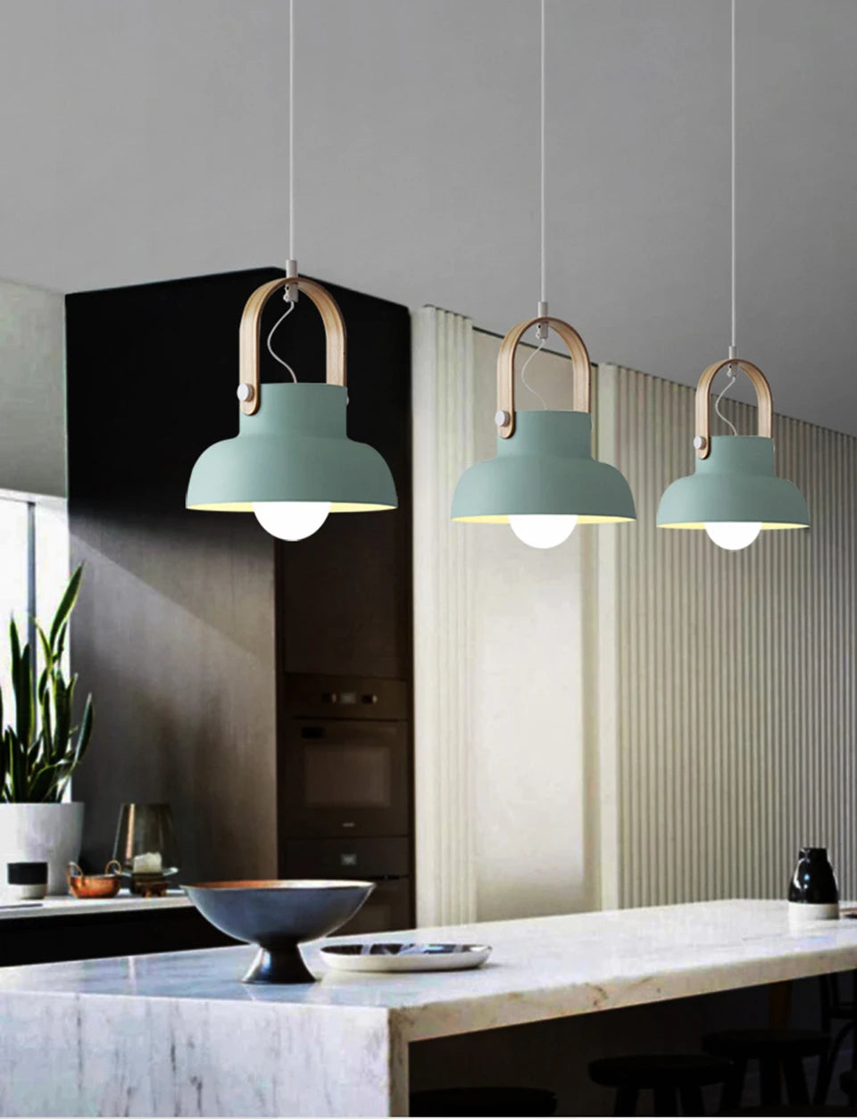 Nøordka Light Ceiling Light Fixtures Macaron Bucket Style Pendant Light Fixture