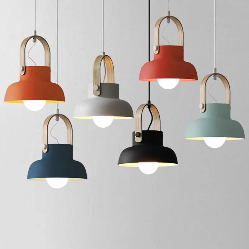 Nøordka Light Ceiling Light Fixtures Macaron Bucket Style Pendant Light Fixture
