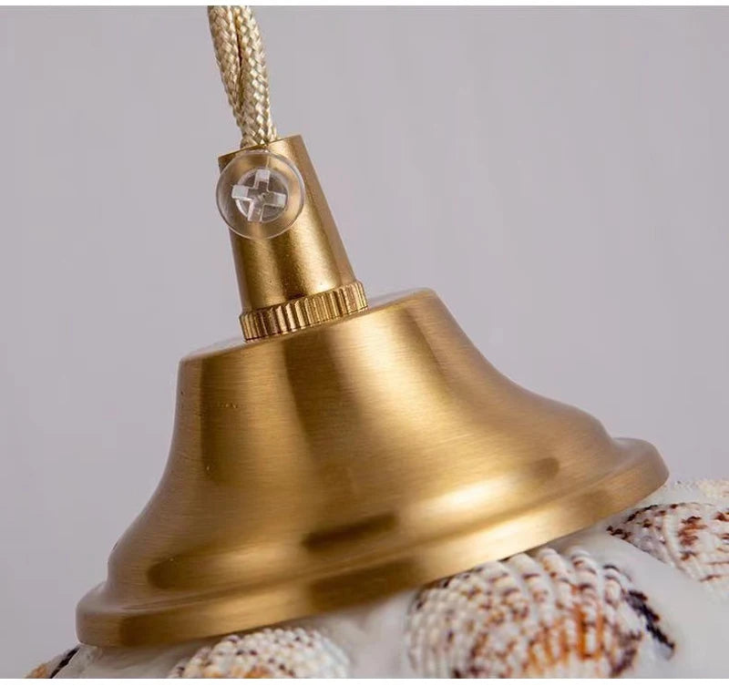 Nøordka Light Ceiling Light Fixtures Mediterranean Sea Shell Pendant Light Fixture