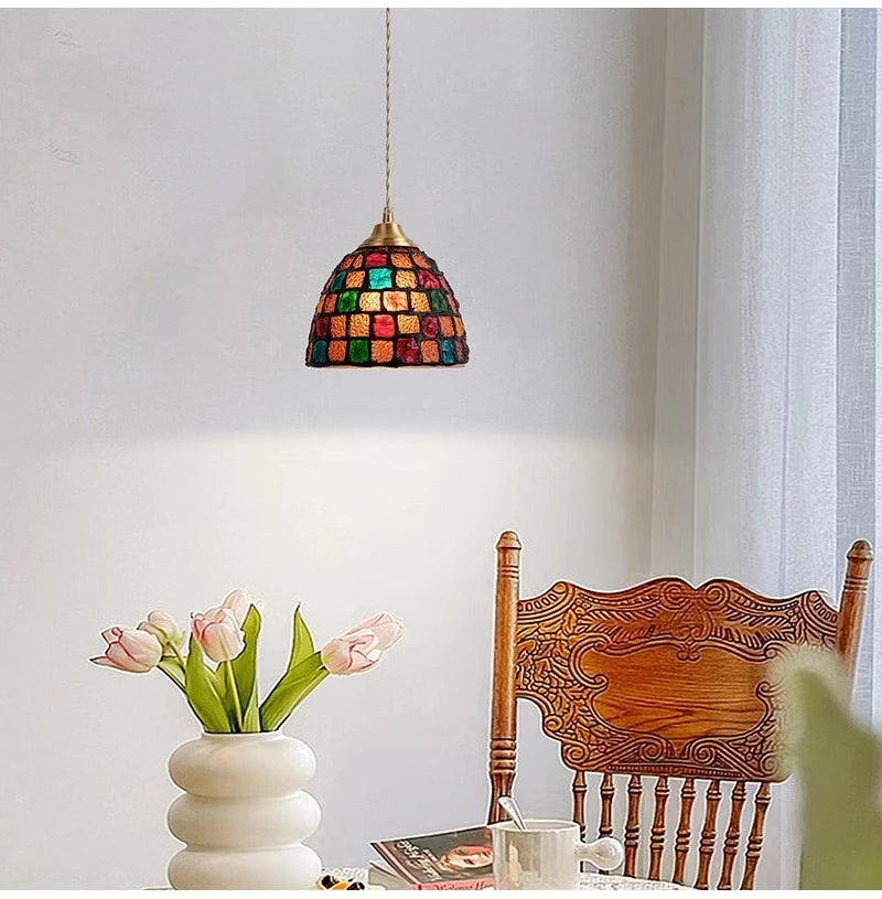 Nøordka Light Ceiling Light Fixtures Mediterranean Sea Shell Pendant Light Fixture