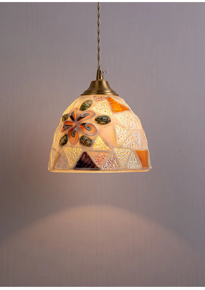 Nøordka Light Ceiling Light Fixtures Mediterranean Sea Shell Pendant Light Fixture