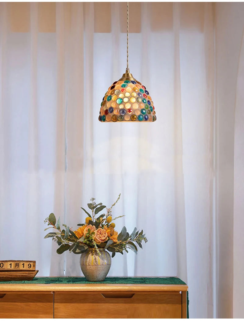 Nøordka Light Ceiling Light Fixtures Mediterranean Sea Shell Pendant Light Fixture