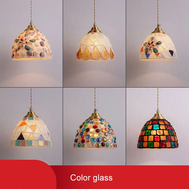 Nøordka Light Ceiling Light Fixtures Mediterranean Sea Shell Pendant Light Fixture
