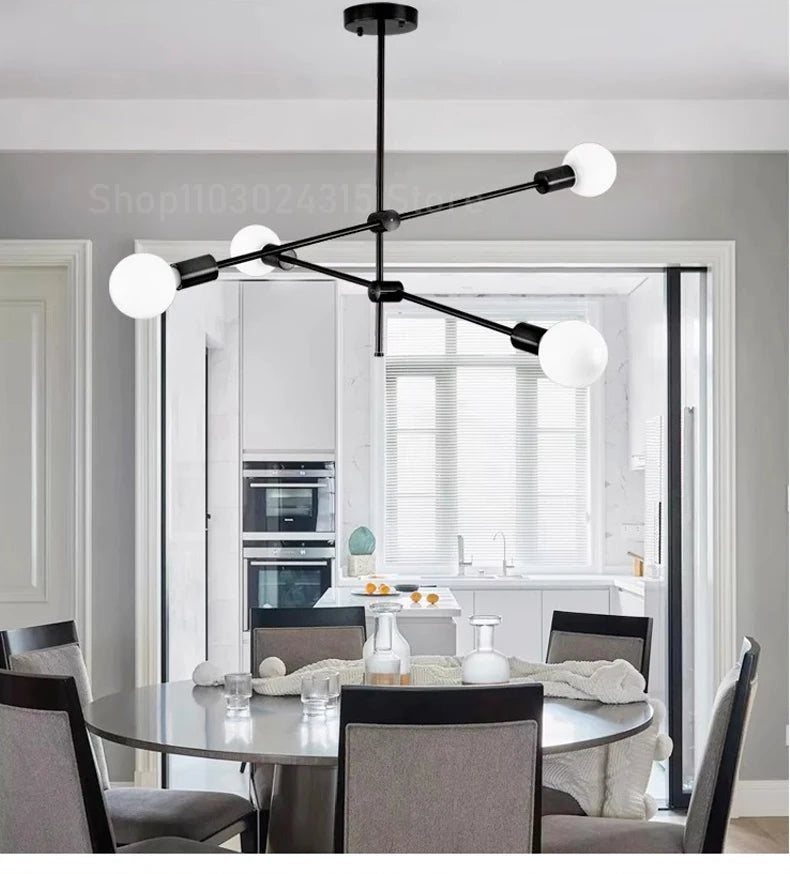 Nøordka Light Ceiling Light Fixtures Modern Chandelier Flush Mount Long Pole Ceiling Lighting Fixture