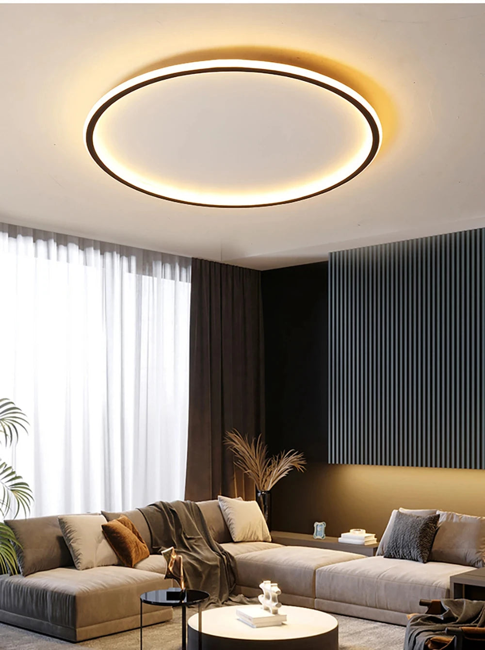 Nøordka Light Ceiling Light Fixtures Modern Dimmable Circular Flush Mount Ceiling Light