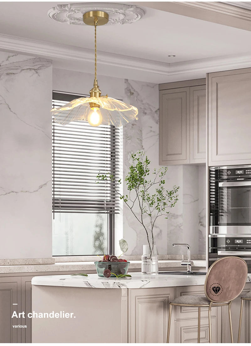 Nøordka Light Ceiling Light Fixtures Modern Glass Pendant Light for Dining Rooms, Kitchen Islands & Bars