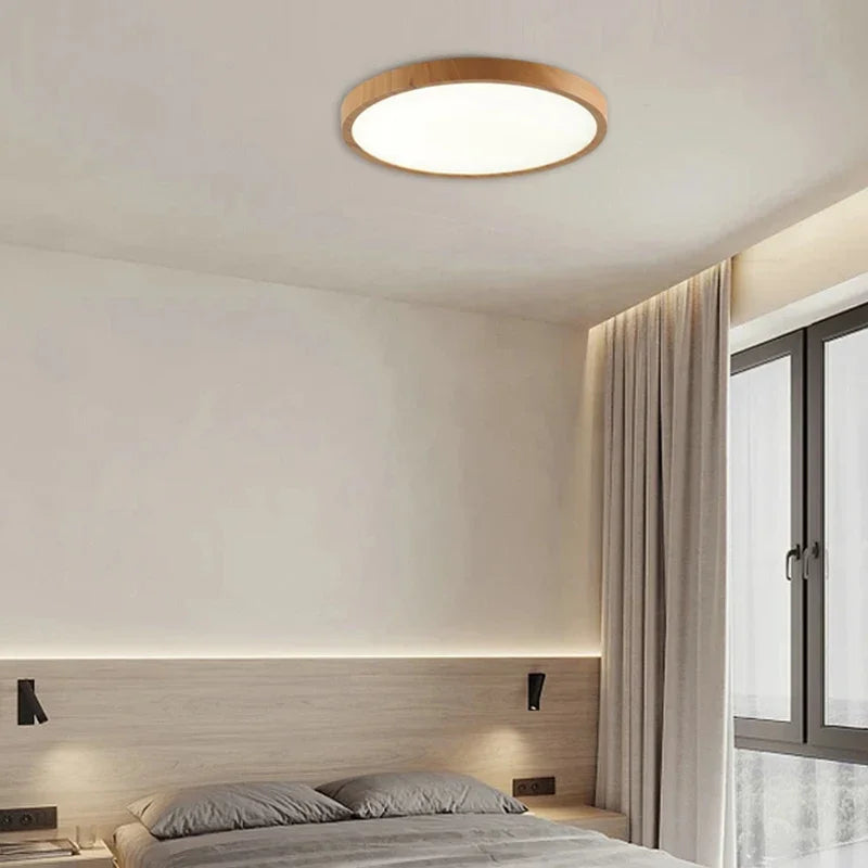 Nøordka Light Ceiling Light Fixtures Modern LED Ceiling Light With Ultrathin Wood Grain Design